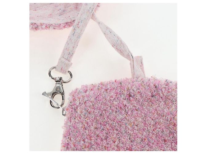 CHANEL Set Borsa Spiaggia e Asciugamano Big Coco Pile Pink CC Auth 200851SAM Rosa - vista 22