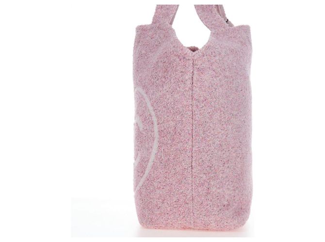 CHANEL Set Borsa Spiaggia e Asciugamano Big Coco Pile Pink CC Auth 200851SAM Rosa - vista 3