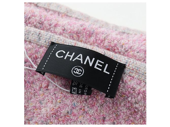CHANEL Set Borsa Spiaggia e Asciugamano Big Coco Pile Pink CC Auth 200851SAM Rosa - vista 32