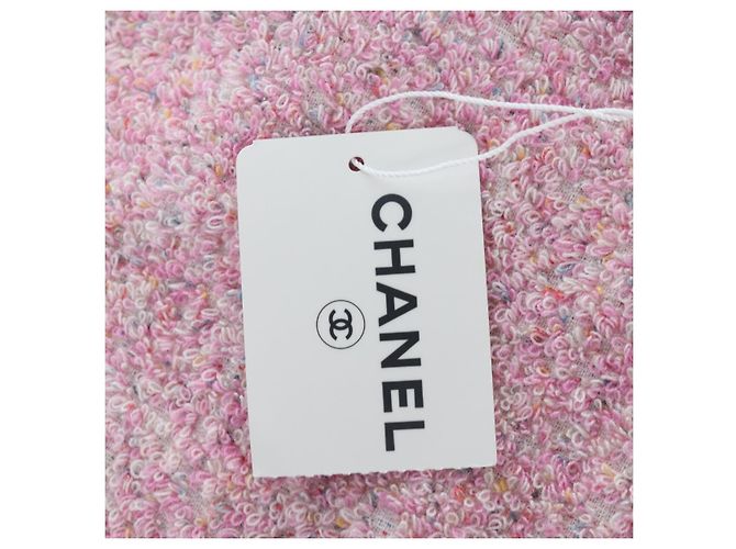 CHANEL Set Borsa Spiaggia e Asciugamano Big Coco Pile Pink CC Auth 200851SAM Rosa - vista 33