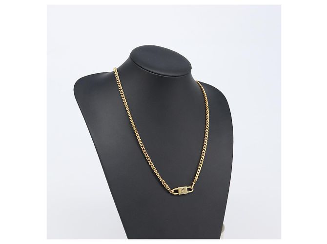 Collana Christian Dior metallo Gold Tone Auth SW2801 - vista 18