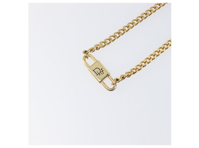 Collana Christian Dior metallo Gold Tone Auth SW2801 - vista 3