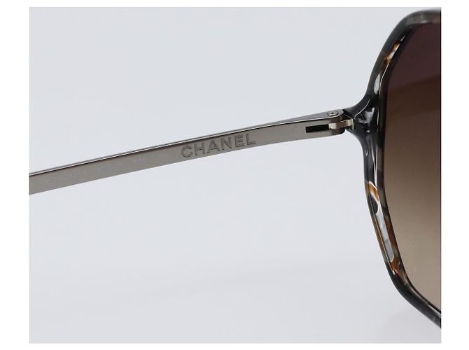 CHANEL Sonnenbrille Kunststoff Gray CC Auth BA15673V Braun - Ansicht 15