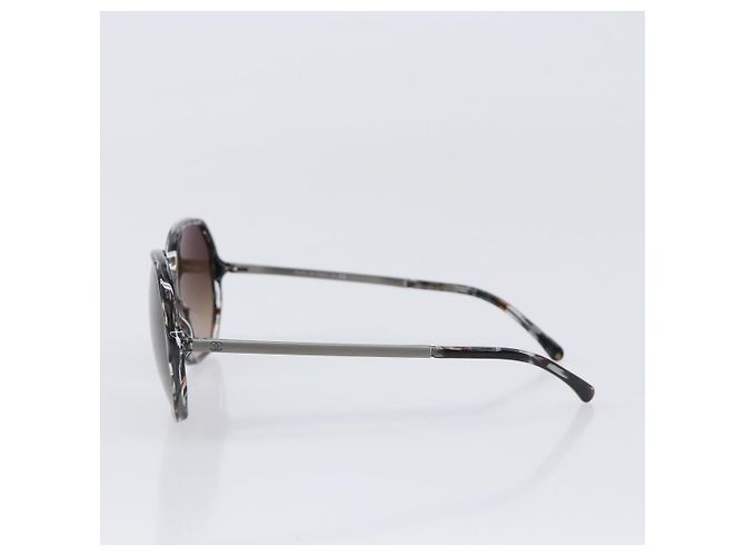 CHANEL Sonnenbrille Kunststoff Gray CC Auth BA15673V Braun - Ansicht 3