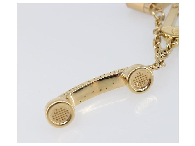 LOUIS VUITTON Porte Cles Hollywood Charm Metal Gold Tone M65382 LV Auth 202823A - vista 10