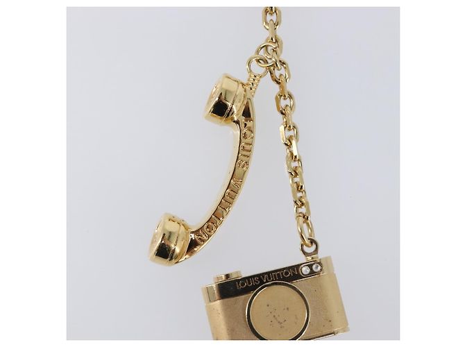 LOUIS VUITTON Porte Cles Hollywood Charm Metal Gold Tone M65382 LV Auth 202823A - vista 3