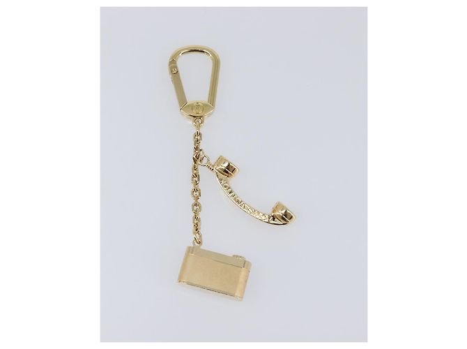 LOUIS VUITTON Porte Cles Hollywood Charm Metal Gold Tone M65382 LV Auth 202823A - vista 5