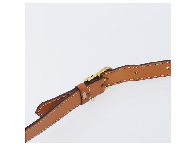 Céline Borsa a tracolla CELINE Macadam Canvas PVC Leather Brown Gold Auth mr2903 Marrone D'oro - vista 8