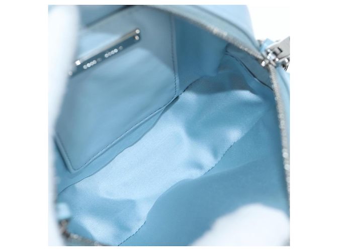 Borsa Miu Miu Matelassé con catena in pelle 2way Azzurro Argento Auth BA15639V Blu chiaro - vista 10