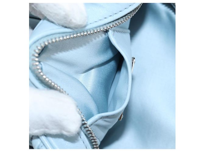 Borsa Miu Miu Matelassé con catena in pelle 2way Azzurro Argento Auth BA15639V Blu chiaro - vista 11
