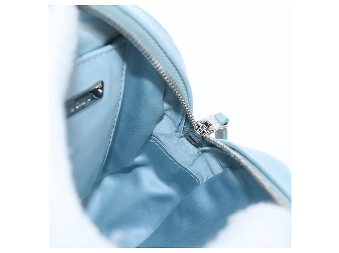 Borsa Miu Miu Matelassé con catena in pelle 2way Azzurro Argento Auth BA15639V Blu chiaro - vista 21