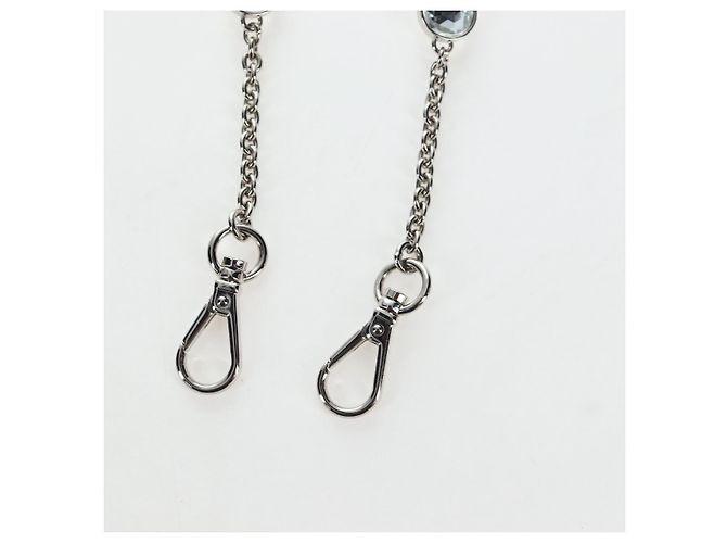 Borsa Miu Miu Matelassé con catena in pelle 2way Azzurro Argento Auth BA15639V Blu chiaro - vista 23