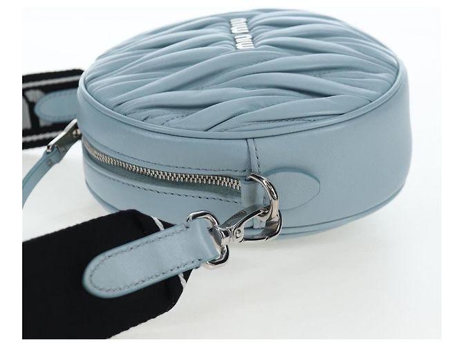 Borsa Miu Miu Matelassé con catena in pelle 2way Azzurro Argento Auth BA15639V Blu chiaro - vista 3