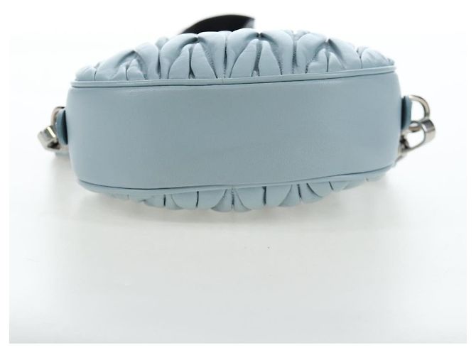 Borsa Miu Miu Matelassé con catena in pelle 2way Azzurro Argento Auth BA15639V Blu chiaro - vista 5