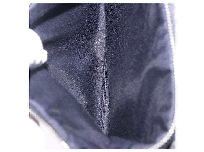 CHANEL Matelasse Schultertasche mit Kette aus Lammleder Schwarz Silber CC Auth 200782V - Ansicht 11