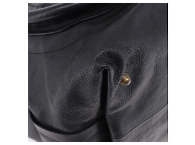 Chloé Borsa Chloe Paraty in pelle nera e oro Auth ka6106 Nero - vista 15