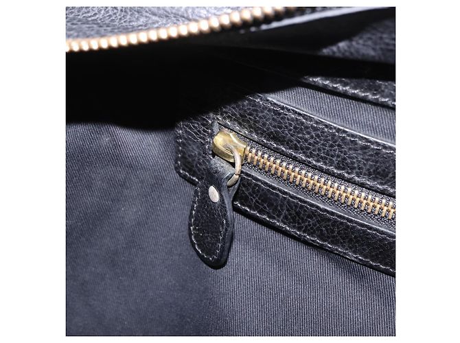 Chloé Borsa Chloe Paraty in pelle nera e oro Auth ka6106 Nero - vista 23