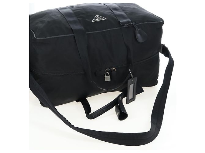 PRADA Boston Bag Nylon 2way Schwarz Silber Auth 199801A - Ansicht 10