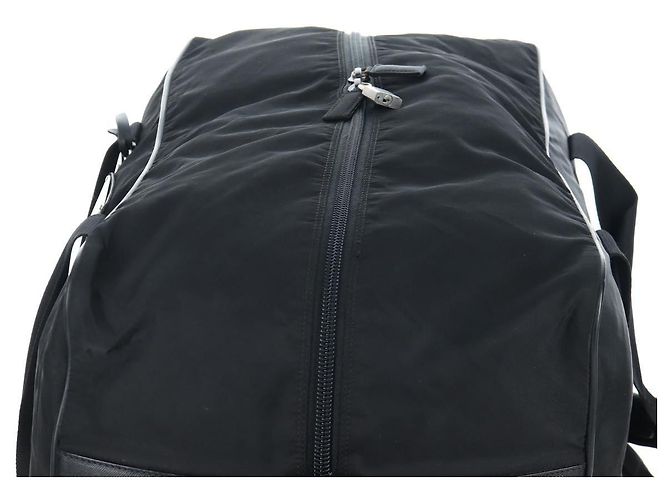 PRADA Boston Bag Nylon 2way Schwarz Silber Auth 199801A - Ansicht 14