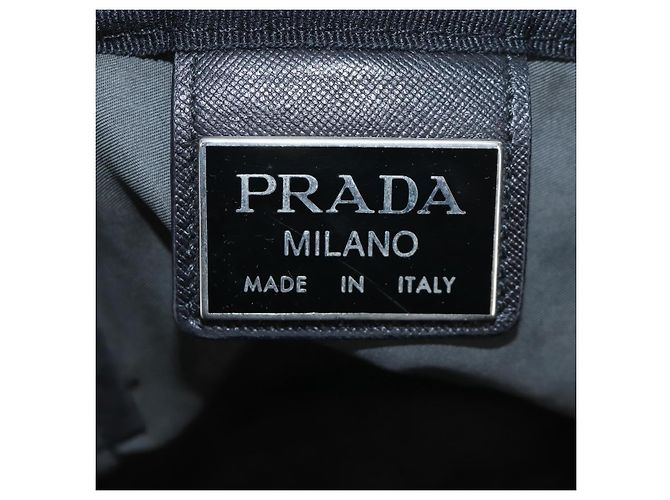 PRADA Boston Bag Nylon 2way Schwarz Silber Auth 199801A - Ansicht 31