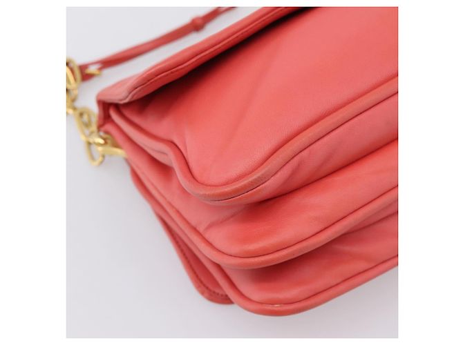 Borsa a tracolla con catena Miu Miu Pelle Rosa Oro Auth BA15636V D'oro - vista 16