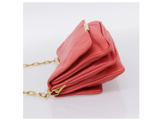 Borsa a tracolla con catena Miu Miu Pelle Rosa Oro Auth BA15636V D'oro - vista 3