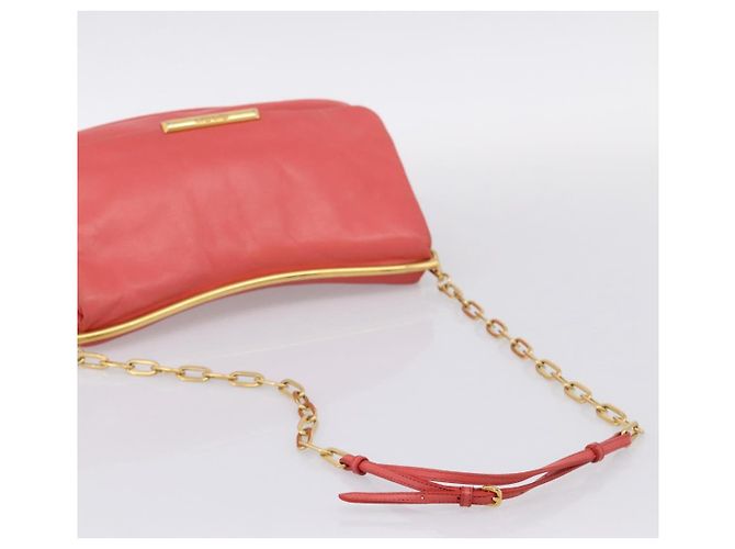 Borsa a tracolla con catena Miu Miu Pelle Rosa Oro Auth BA15636V D'oro - vista 7