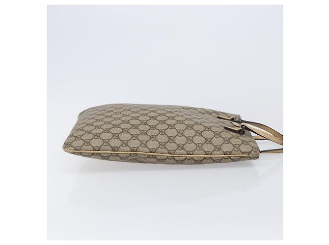 Borsa a mano GUCCI GG Supreme PVC Beige Silver 117551 Auth 201178 Argento - vista 3