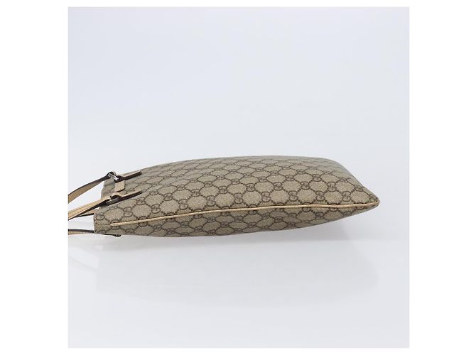 Borsa a mano GUCCI GG Supreme PVC Beige Silver 117551 Auth 201178 Argento - vista 4