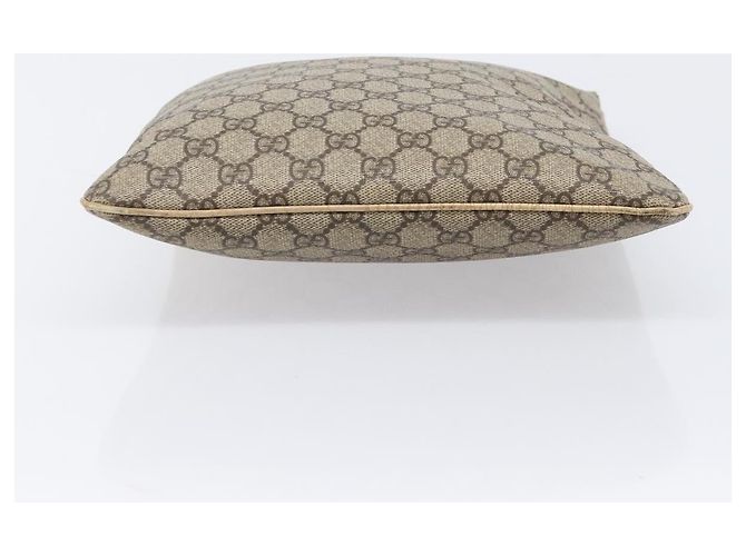 Borsa a mano GUCCI GG Supreme PVC Beige Silver 117551 Auth 201178 Argento - vista 5
