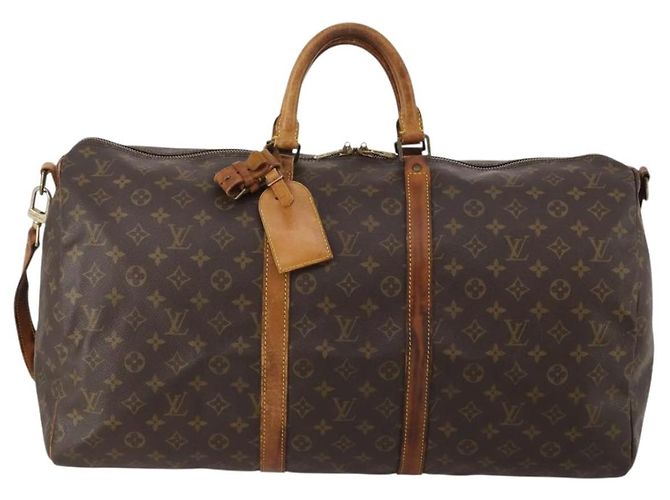LOUIS VUITTON Monogram Keepall Bandouliere 55 Boston Bag M41414 LV Auth 197823 Monogramma - vista 13