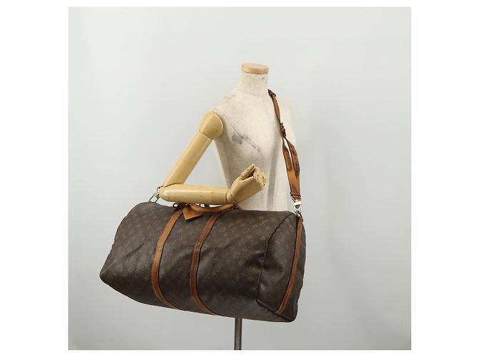 LOUIS VUITTON Monogram Keepall Bandouliere 55 Boston Bag M41414 LV Auth 197823 Monogramma - vista 27