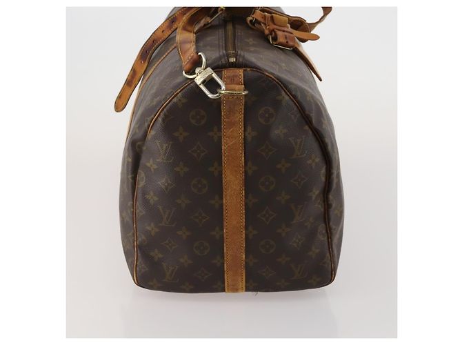 LOUIS VUITTON Monogram Keepall Bandouliere 55 Boston Bag M41414 LV Auth 197823 Monogramma - vista 4