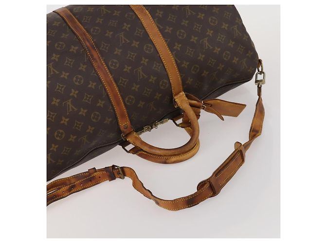 LOUIS VUITTON Monogram Keepall Bandouliere 55 Boston Bag M41414 LV Auth 197823 Monogramma - vista 7