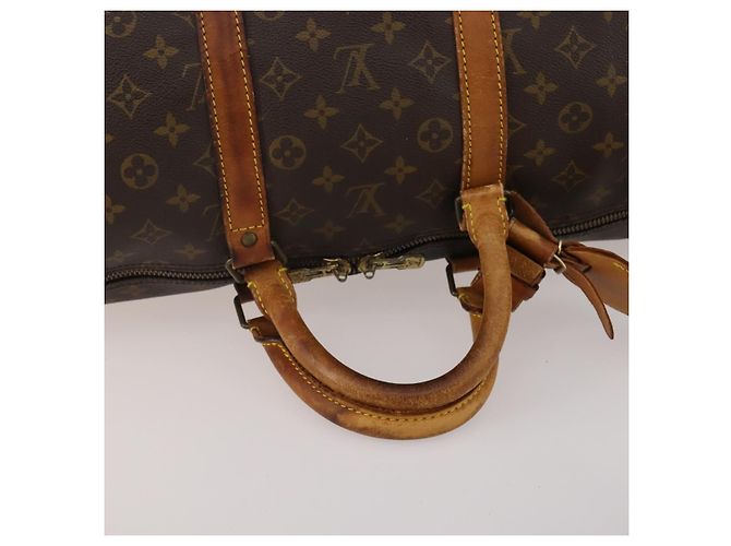 LOUIS VUITTON Monogram Keepall Bandouliere 55 Boston Bag M41414 LV Auth 197823 Monogramma - vista 8