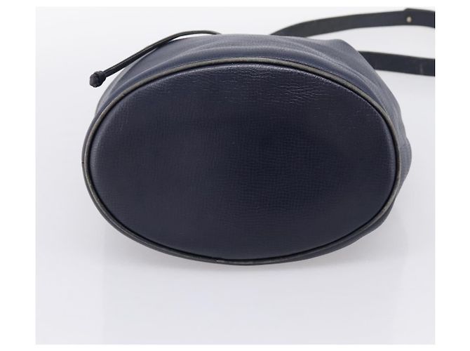 Borsa a tracolla Christian Dior in pelle blu navy e oro Auth ti3995 - vista 5