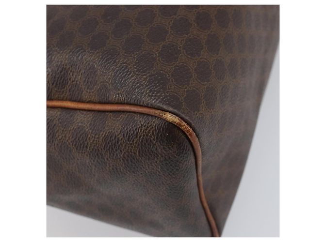 Céline Borsa Boston CELINE Macadam Canvas PVC Leather Brown Gold Auth 200674 Marrone D'oro - vista 18