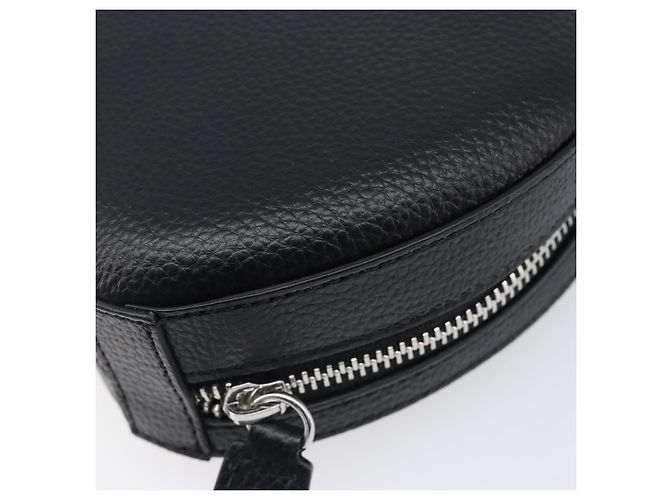 Borsa a tracolla Vivienne Westwood in pelle nera argento Auth 202138V Nero - vista 17