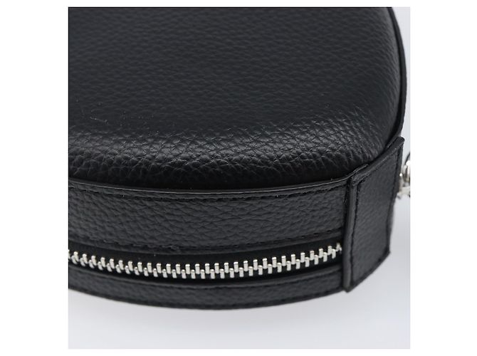 Borsa a tracolla Vivienne Westwood in pelle nera argento Auth 202138V Nero - vista 18