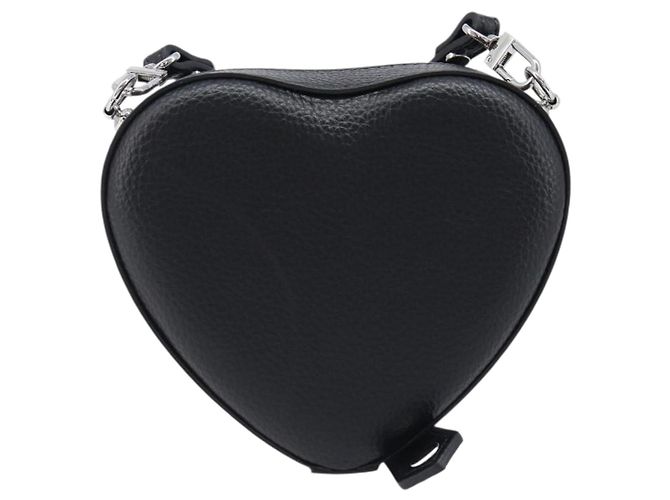 Borsa a tracolla Vivienne Westwood in pelle nera argento Auth 202138V Nero - vista 2