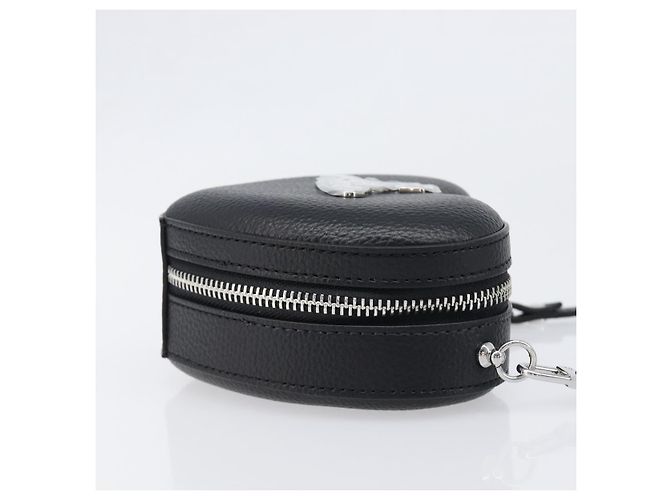 Borsa a tracolla Vivienne Westwood in pelle nera argento Auth 202138V Nero - vista 3