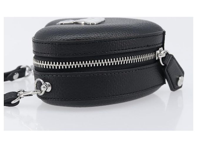 Borsa a tracolla Vivienne Westwood in pelle nera argento Auth 202138V Nero - vista 4