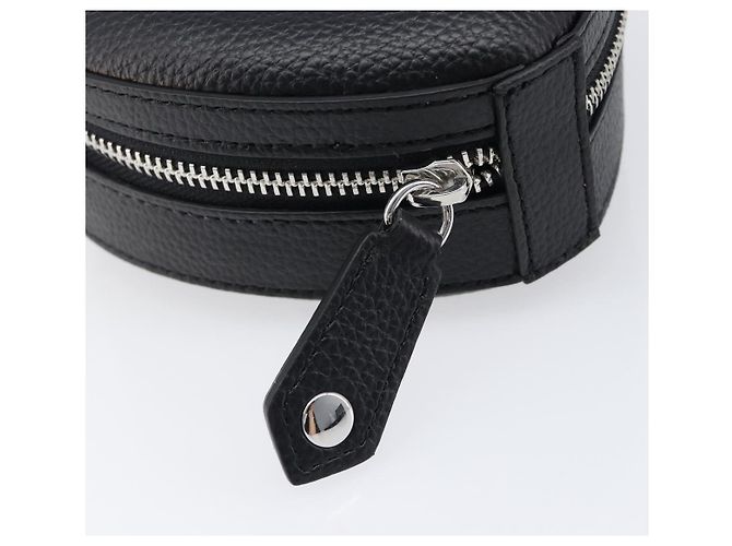 Borsa a tracolla Vivienne Westwood in pelle nera argento Auth 202138V Nero - vista 9