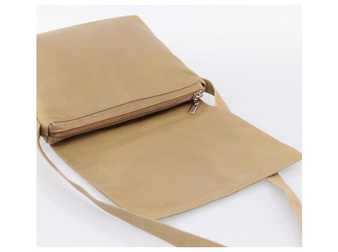 16 Céline CELINE Schultertasche Leder Beige Silver Auth 203421 Silber - Ansicht 10