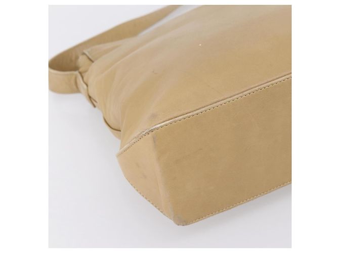 16 Céline CELINE Schultertasche Leder Beige Silver Auth 203421 Silber - Ansicht 16
