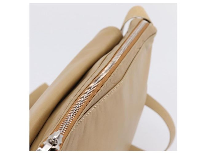 16 Céline CELINE Schultertasche Leder Beige Silver Auth 203421 Silber - Ansicht 18