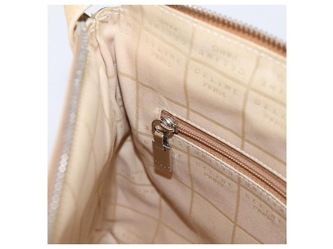 16 Céline CELINE Schultertasche Leder Beige Silver Auth 203421 Silber - Ansicht 21
