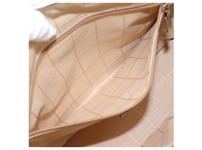 16 Céline CELINE Schultertasche Leder Beige Silver Auth 203421 Silber - Ansicht 22