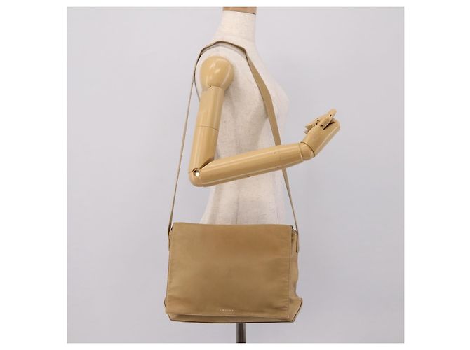 16 Céline CELINE Schultertasche Leder Beige Silver Auth 203421 Silber - Ansicht 24
