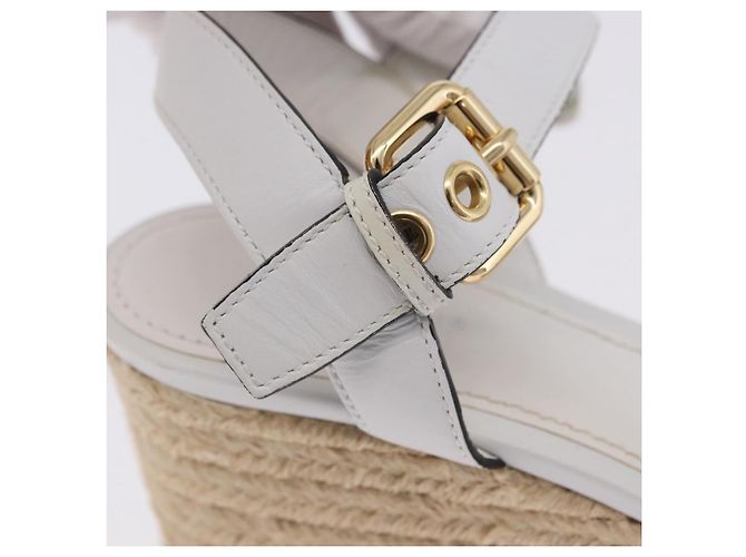 Sandali LOUIS VUITTON Star Board Line in pelle bianca LV Auth 202318M Bianco - vista 13